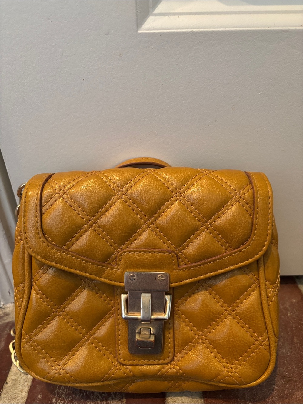 Banana Republic Quilted Mustard Crossbody Bag